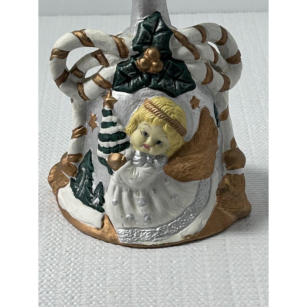 Hand Painted Christmas Holiday Little Angel Ceramic‎ Decorative Bell Decor
